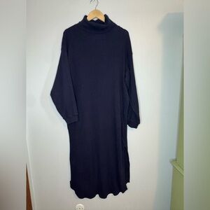 FP Beach Free People Black Turtleneck‎ Sweatshirt Dress Oversized Medium